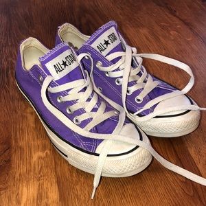 Purple Low atop Converse